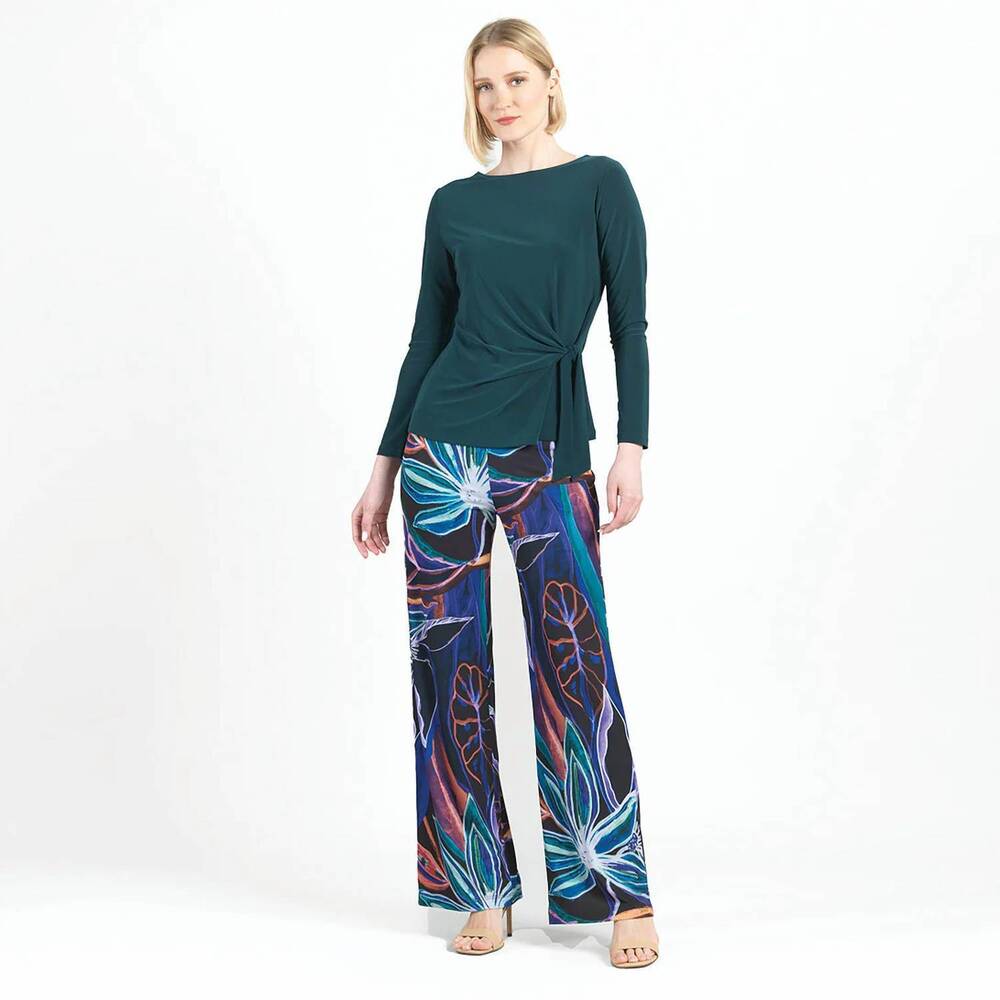 NEW CLARA SUNWOO side tie waist top in hunter green